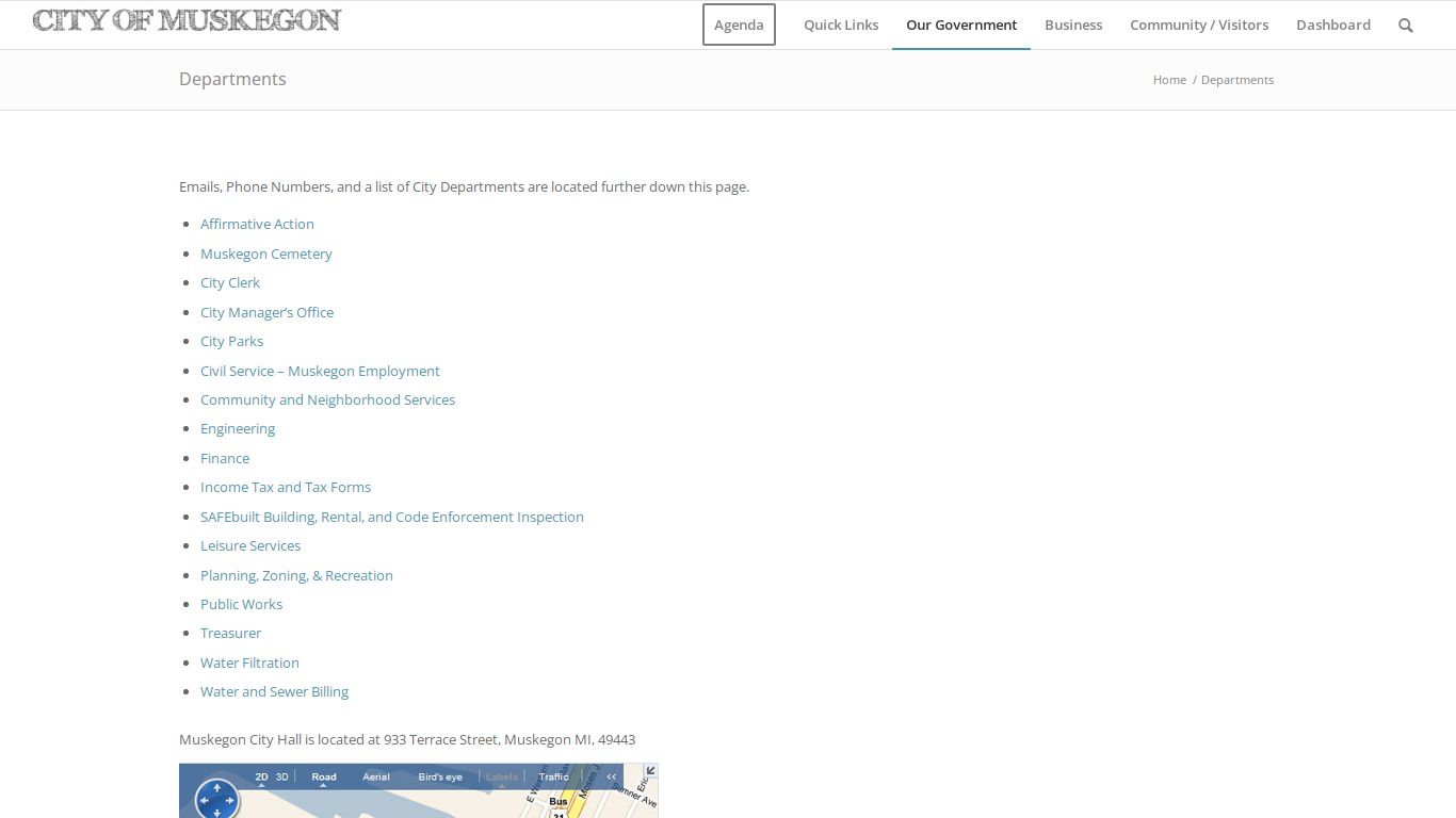 City of Muskegon Departments - Phone List | City of Muskegon